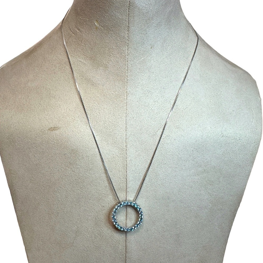 Topaz and 925 silver necklace